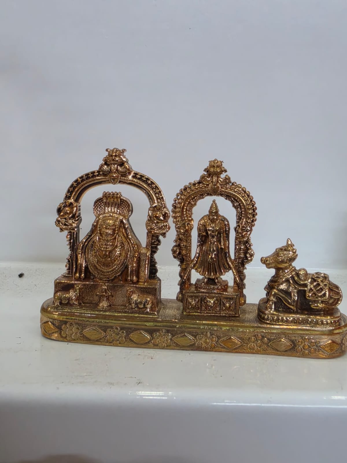 Lord Shiva and Goddess Parvati Seated Statue