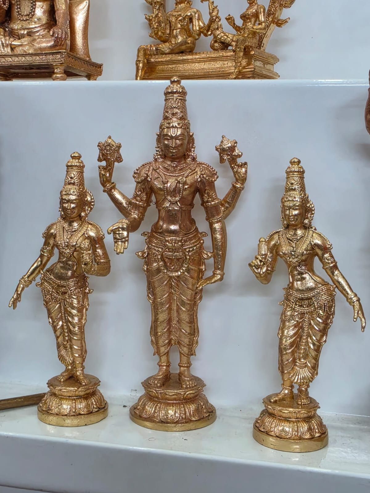 Lord Vishnu with Sridevi and Bhudevi